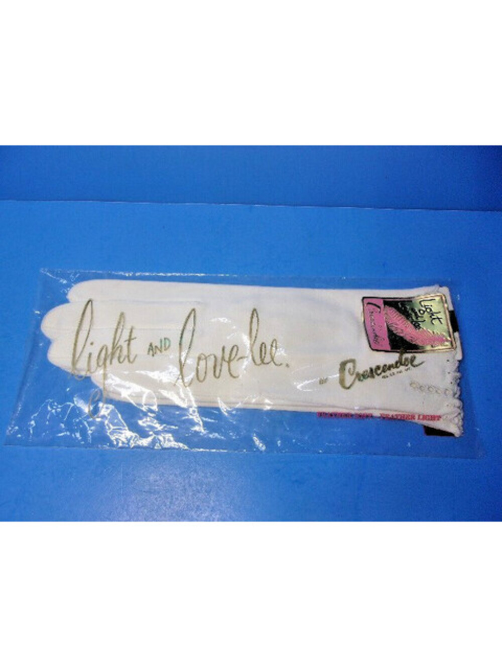 Vintage Crescendoe Light & Love-Lee White Gloves Size 7 1/2 NOS 1950's 1960's